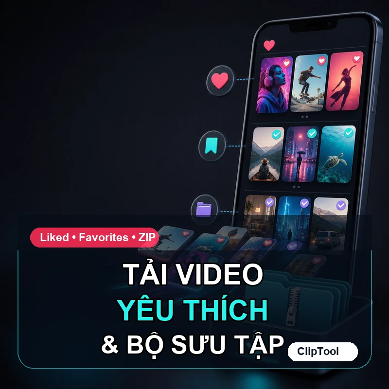 Cách tải video TikTok trong mục yêu thích đã thích và bộ sưu tập