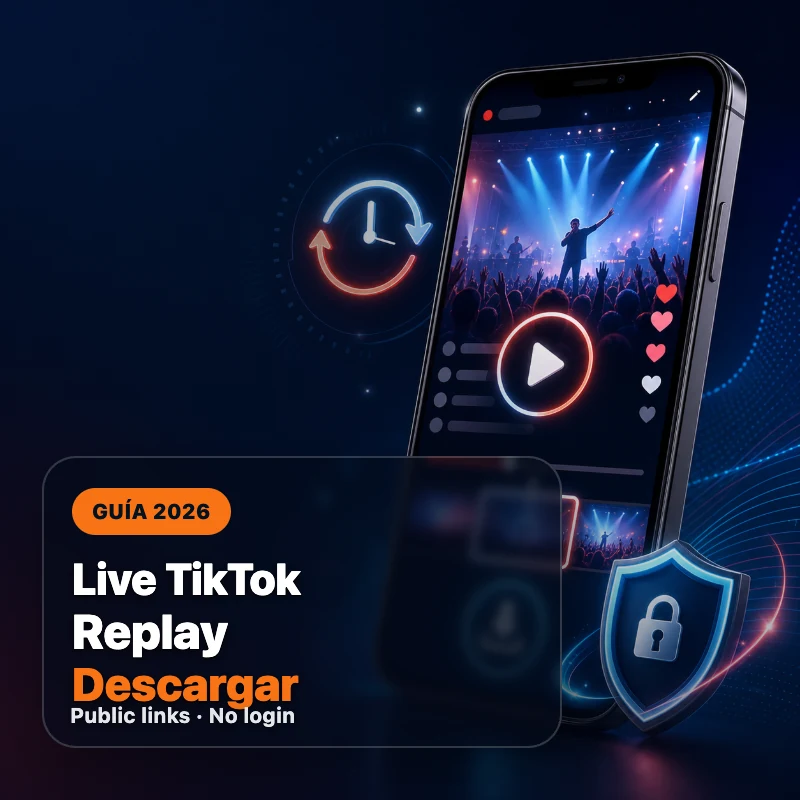 Cómo descargar un Live de TikTok o replay con enlace público y sin iniciar sesión