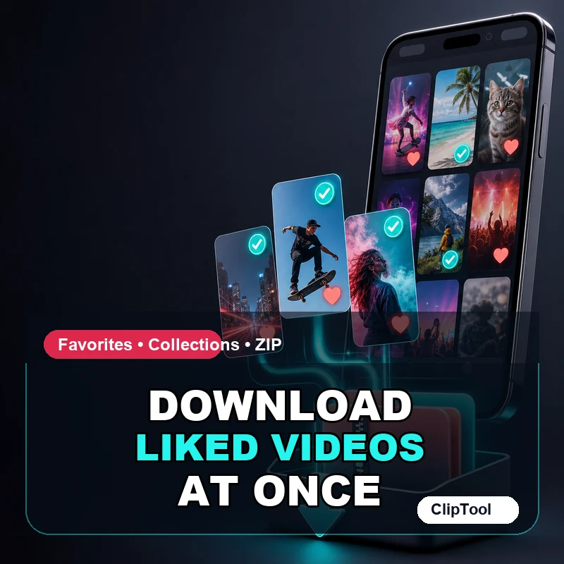How to download liked TikTok videos at once with Favorites Collections and ZIP workflow