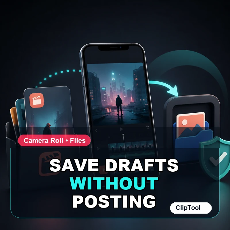 How to save TikTok drafts without posting to camera roll and files