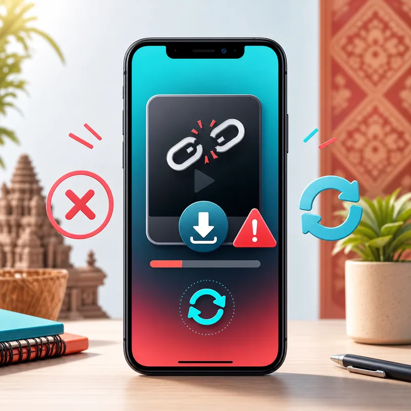 TikTok download មិនដំណើរការ និងវិធីជួសជុល link browser private video