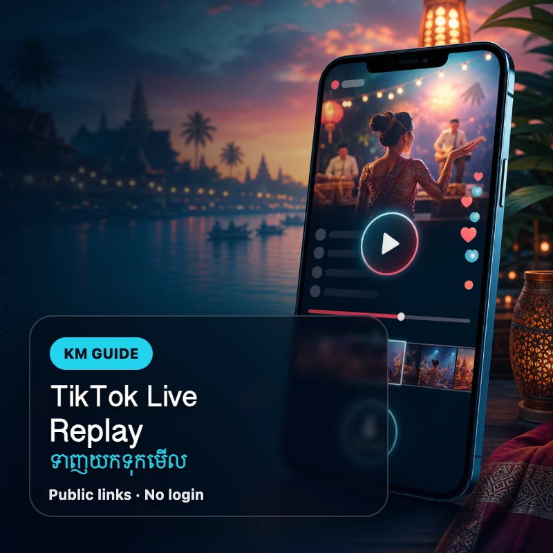 របៀបទាញយក TikTok Live និង Replay public ដោយប្រើ ClipTool