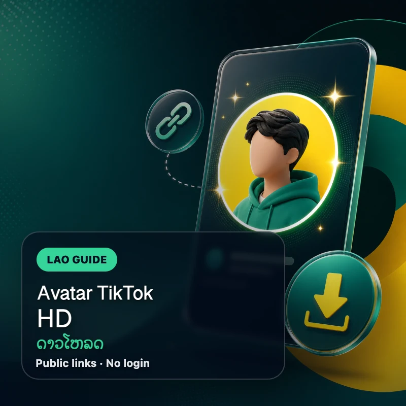 ວິທີດາວໂຫລດ avatar TikTok HD ດ້ວຍລິ້ງວິດີໂອ public