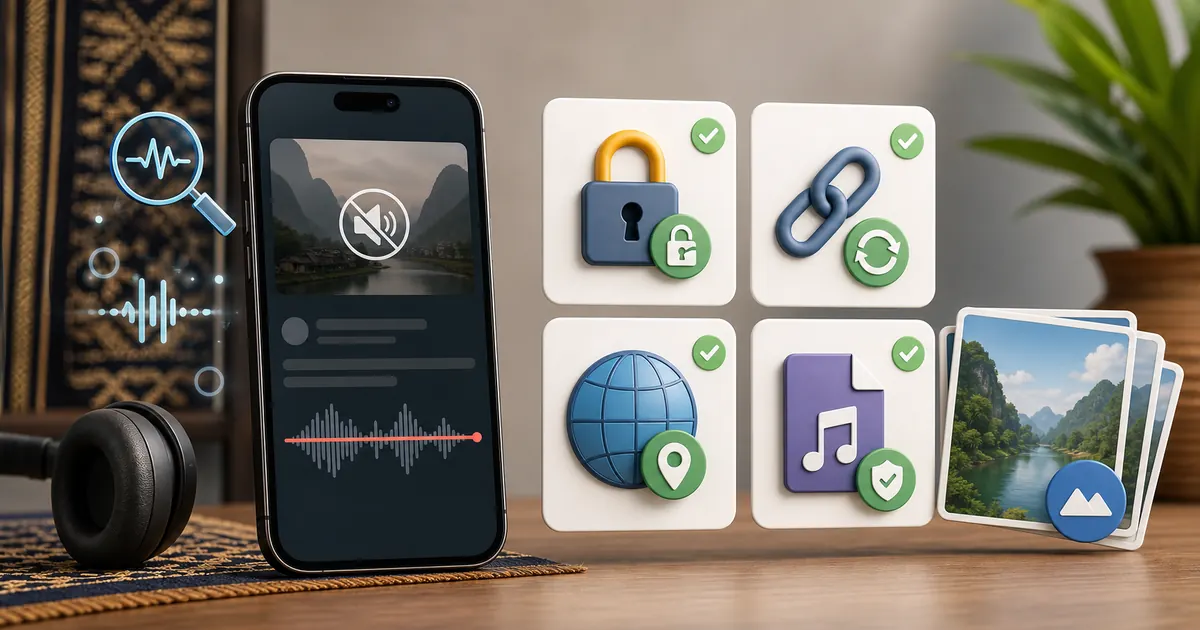 checklist ກວດສາເຫດທີ່ TikTok link ບໍ່ມີ MP3