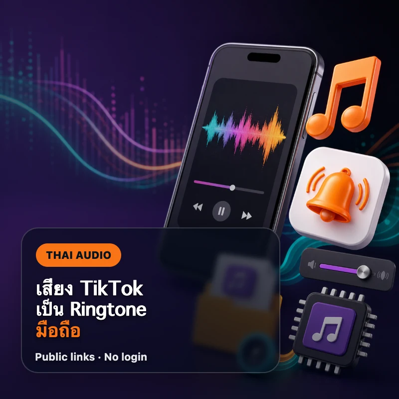 โหลดเสียง TikTok เป็น ringtone บน iPhone และ Android ด้วยลิงก์ public