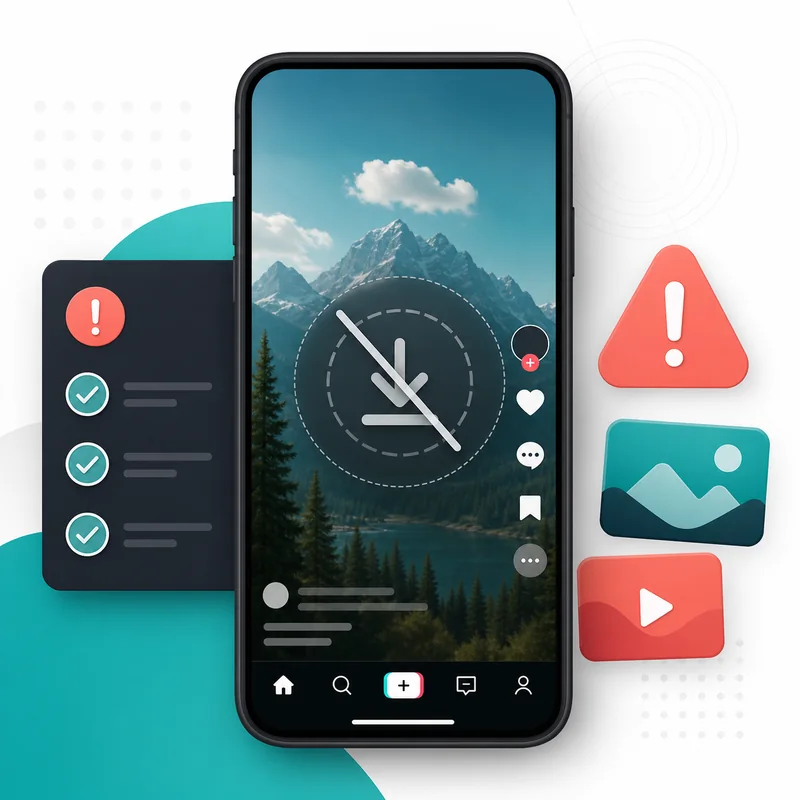 Troubleshooting a missing TikTok Save Video button with public link and safe download checks