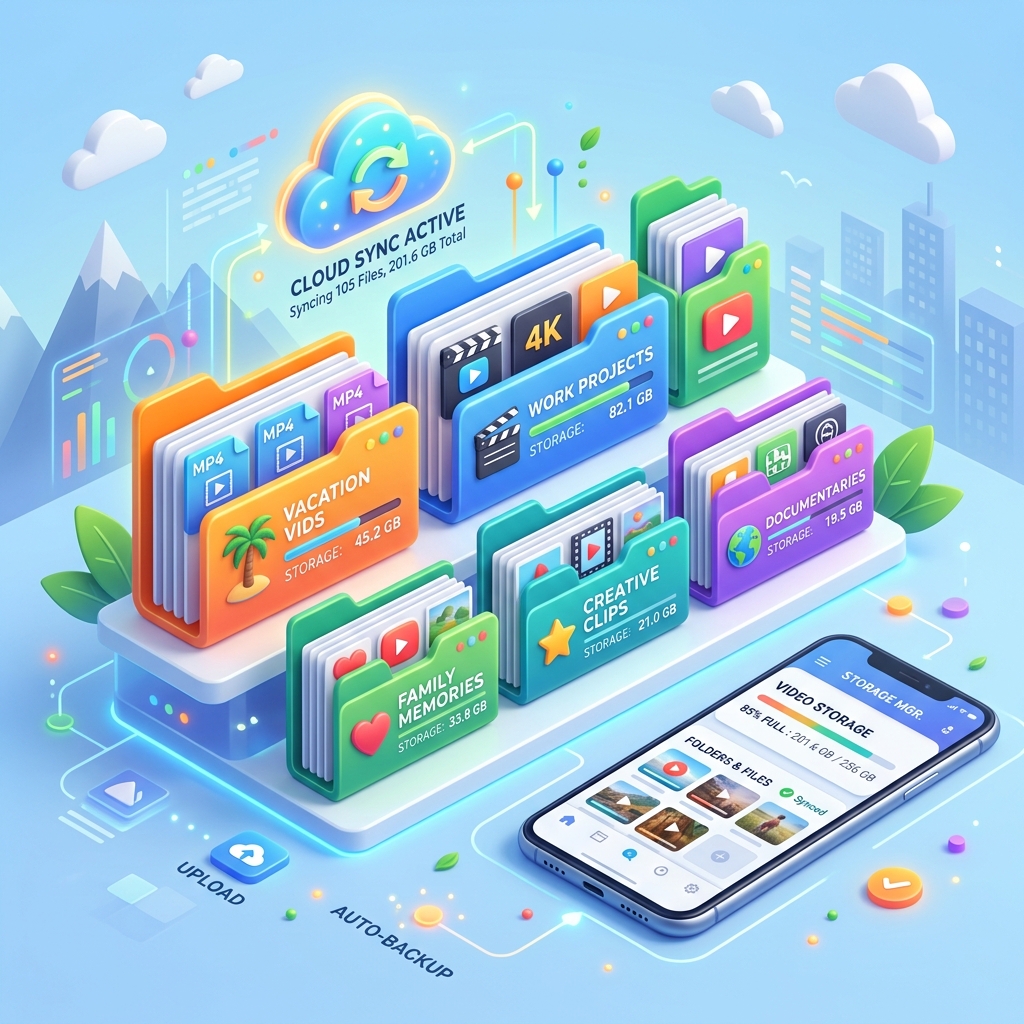 Sắp xếp video vào các thư mục riêng biệt giúp quản lý dữ liệu số hiệu quả